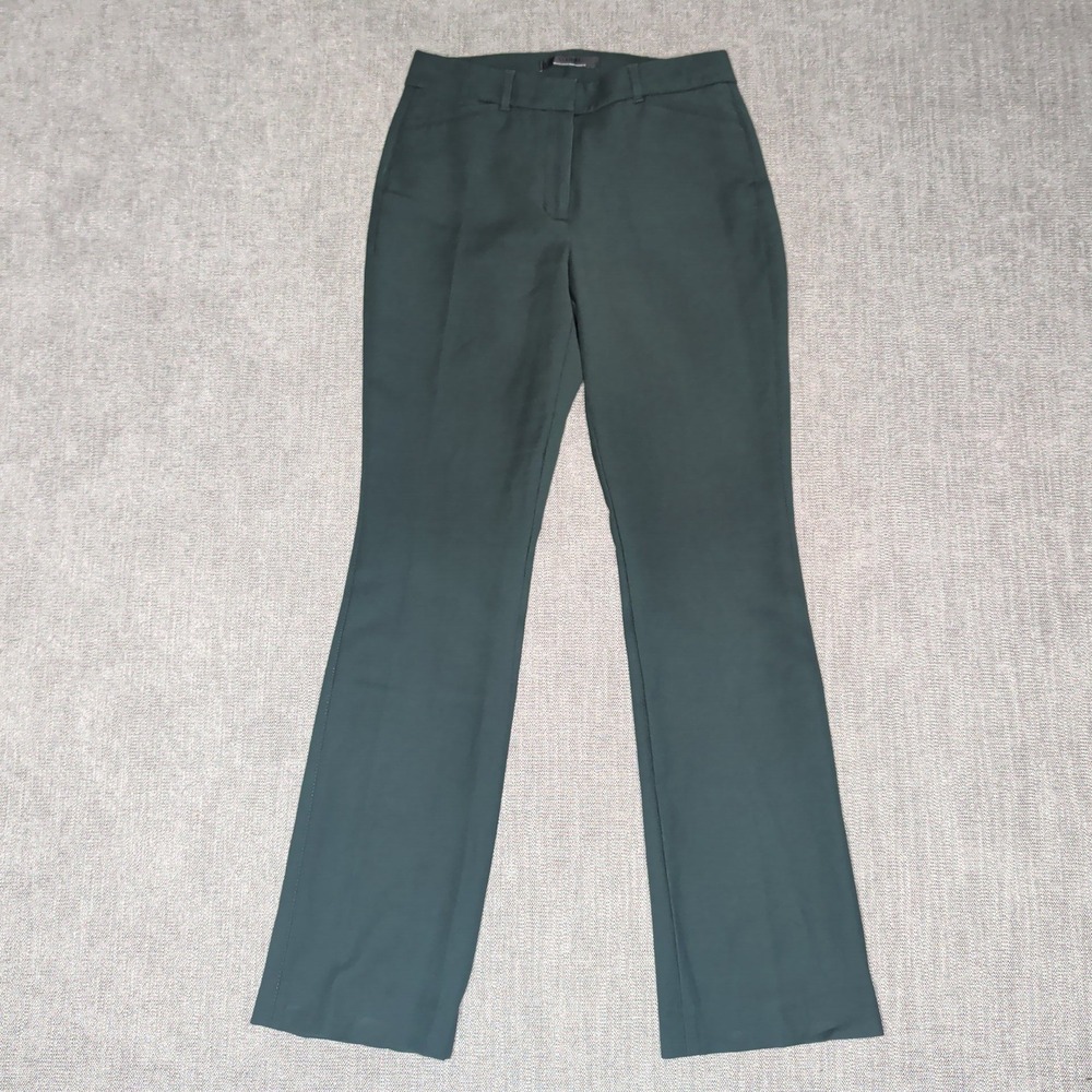 White House Black Market Ines Boot Leg Trousers Dark Green Size 4